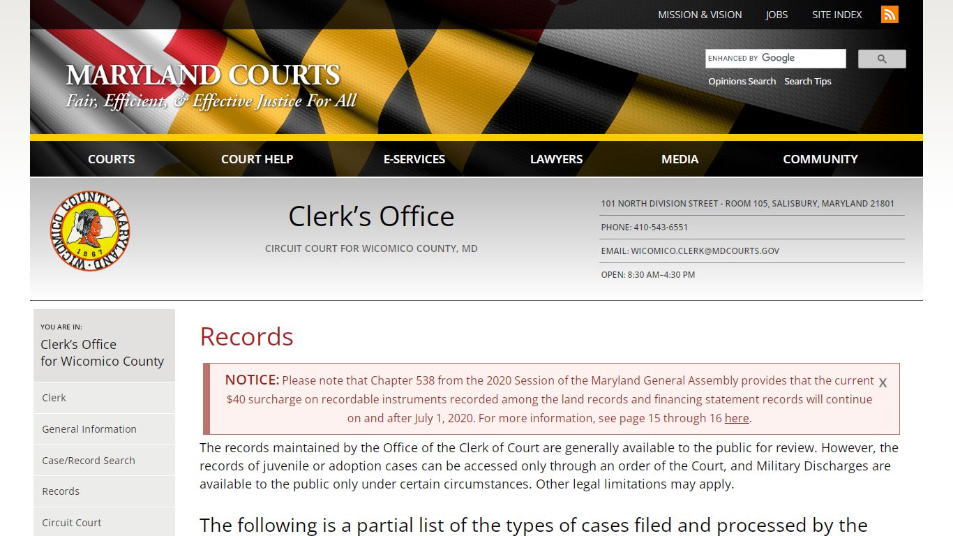 Records | Maryland Courts